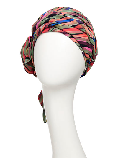 Juvela - Turbante con fascia rimovibile in poliestere/viscosa - fantasia 3042-4111