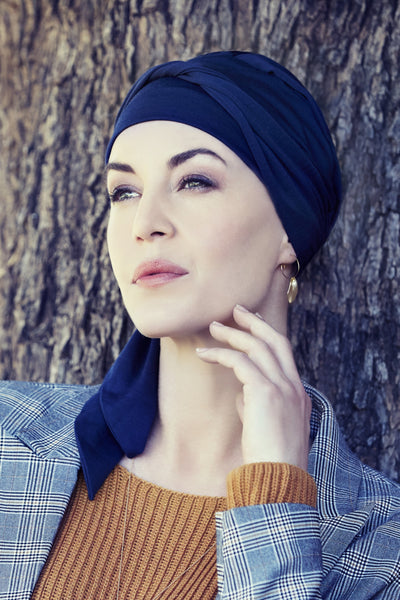 Beatrice - Turbante in Tessuto 37,5 Technology - Colore Blu Scuro 1291-0383