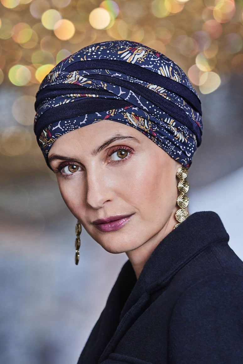 Turbante Shanti - Cuffia in Viscosa di Bambù - fantasia 1331-4119