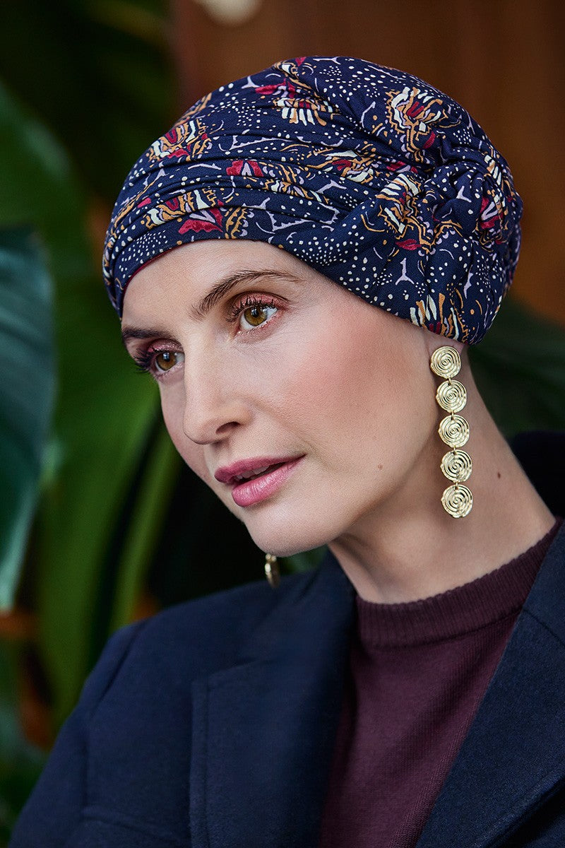 Turbante Alina - Cuffia in Viscosa di Bambù - fantasia 1604-4119