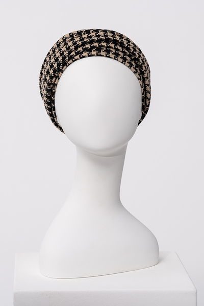 Lea - Cuffia in poliestere/viscosa di bambù – Nero/Beige 1609-4132