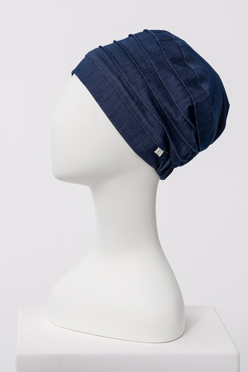 Turbante Yoga - Cuffia in bambù/tencel/poliestere - Denim 1612-4131