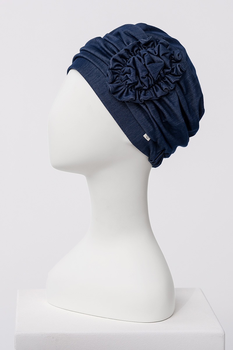 Turbante Lotus - Cuffia in bambù/tencel/poliestere - Denim 1613-4131