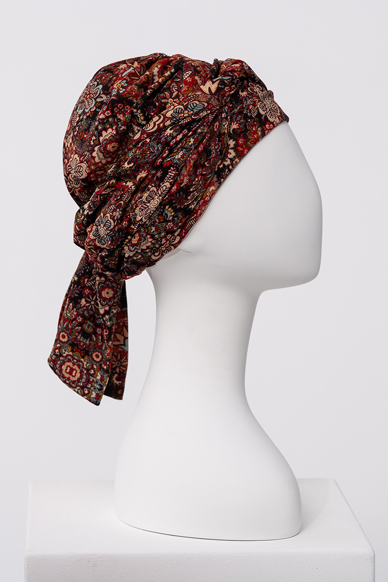 Juvela - Turbante con fascia rimovibile in poliestere/bambù – fantasia 3042-4115