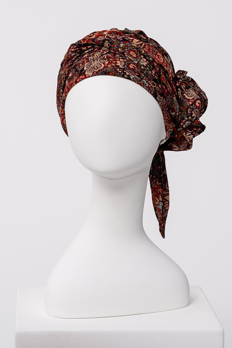 Juvela - Turbante con fascia rimovibile in poliestere/bambù – fantasia 3042-4115