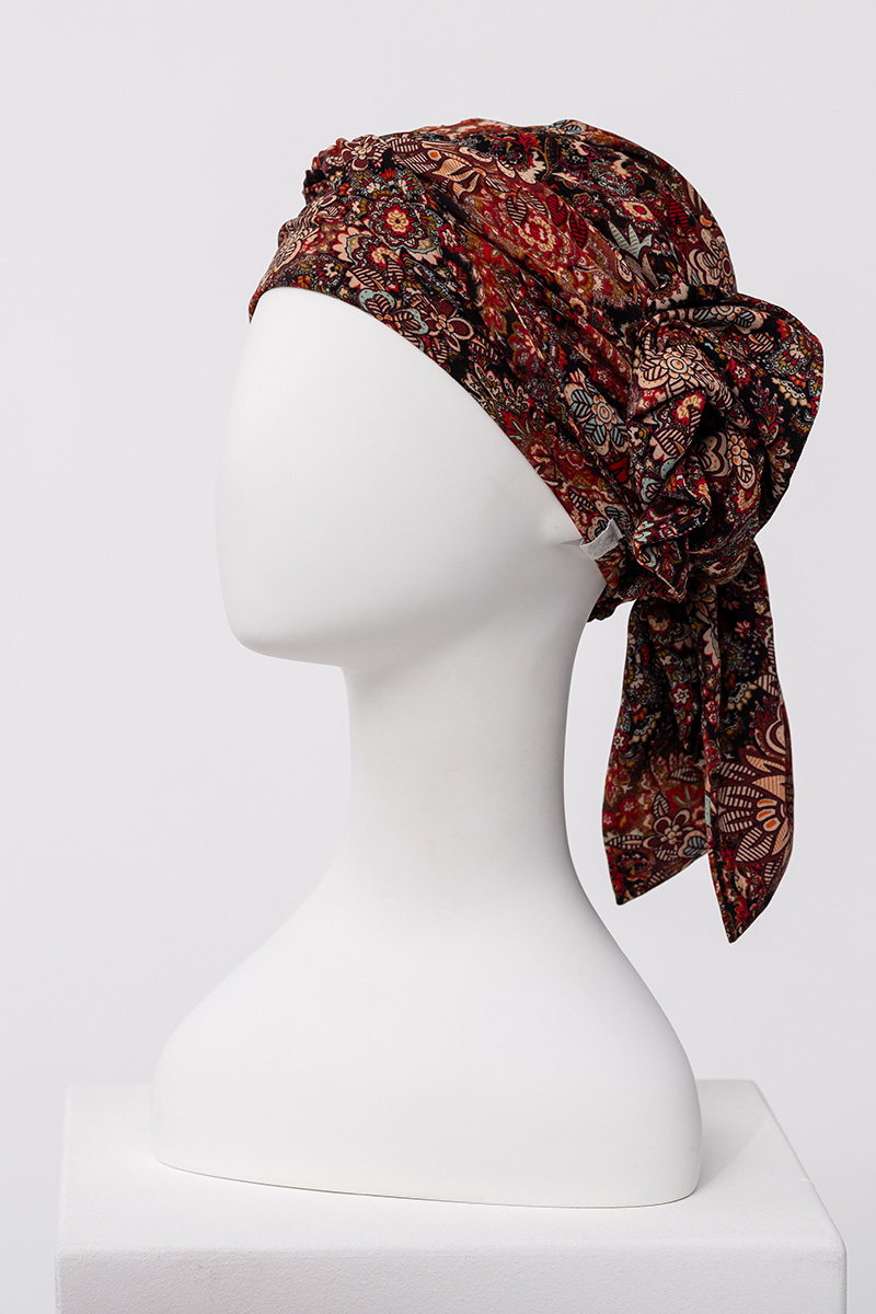 Juvela - Turbante con fascia rimovibile in poliestere/bambù – fantasia 3042-4115
