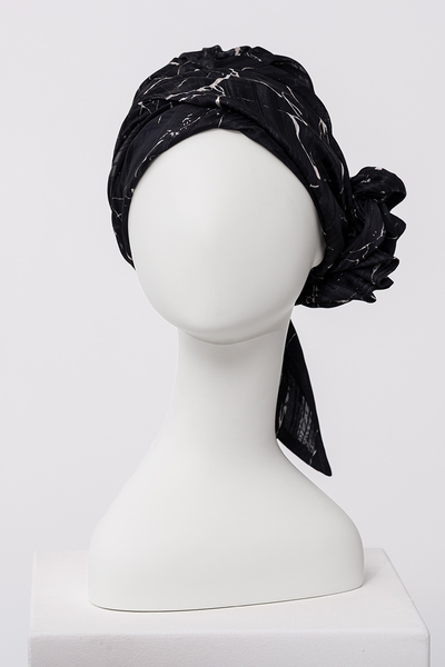 Juvela - Turbante con fascia rimovibile in poliestere/bambù – fantasia 3042-4142