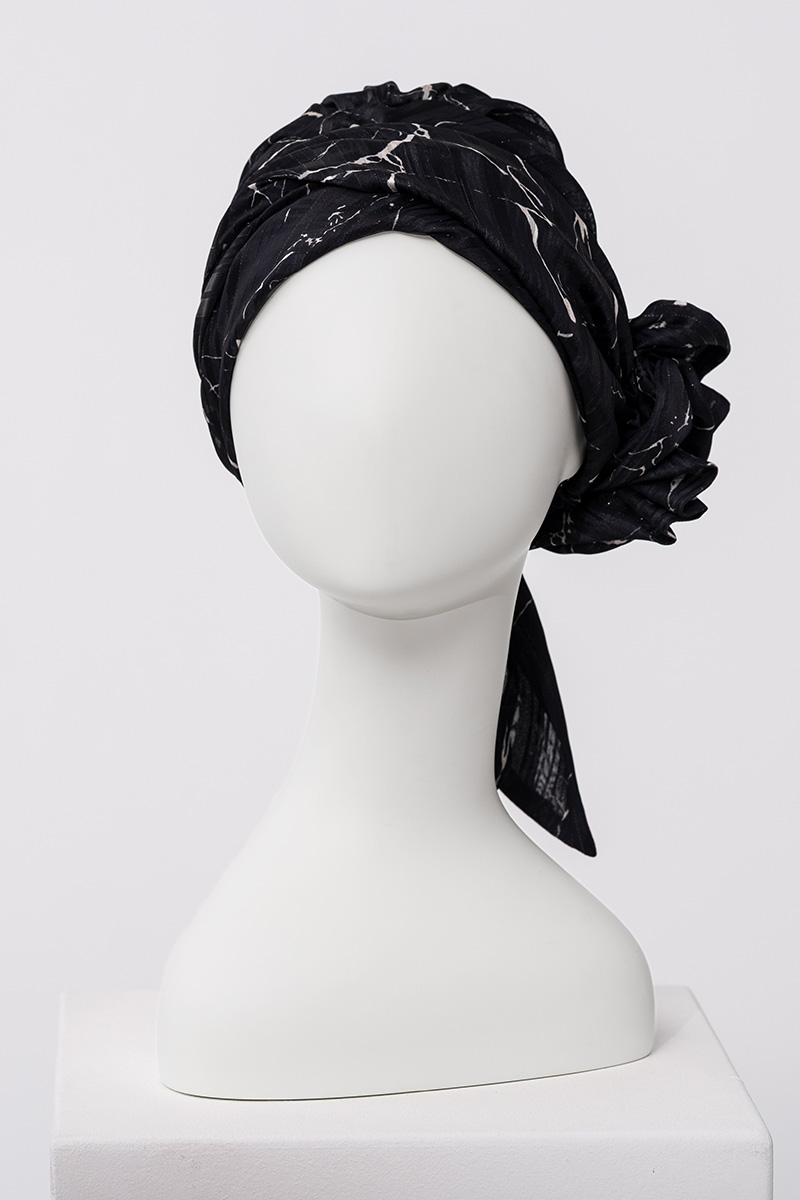 Juvela - Turbante con fascia rimovibile in poliestere/bambù – fantasia 3042-4142