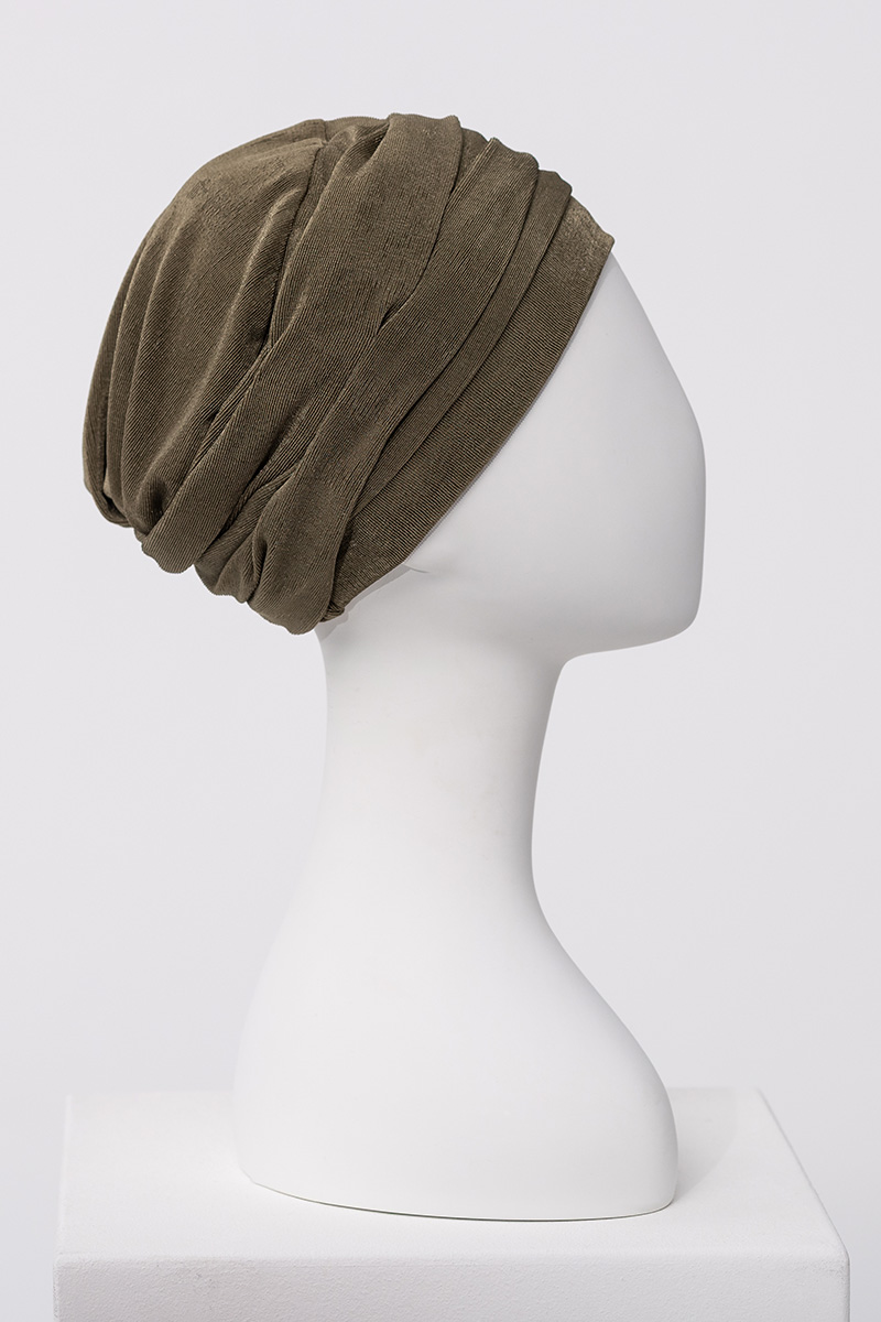Aria - Turbante in poliestere/viscosa di bambù – Verde muschio 3050-4114
