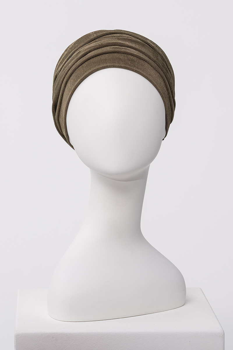 Aria - Turbante in poliestere/viscosa di bambù – Verde muschio 3050-4114