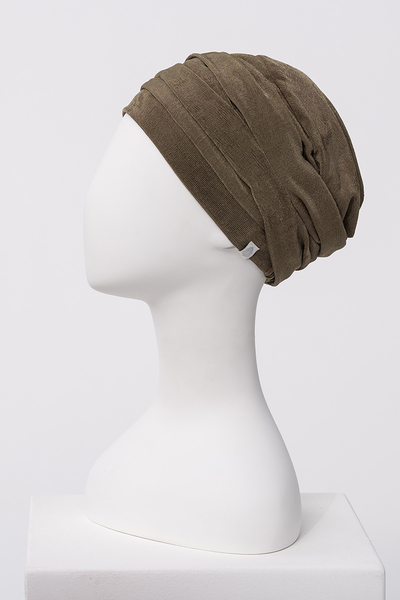 Aria - Turbante in poliestere/viscosa di bambù – Verde muschio 3050-4114