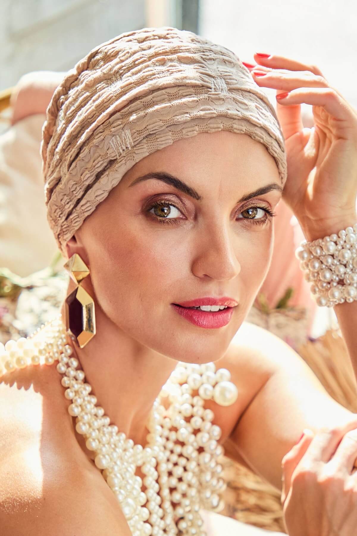 Ruby - Cuffia in viscosa/poliestere - crema 3051-4027