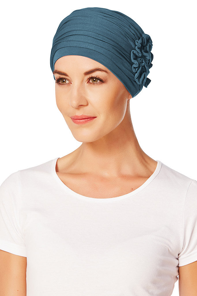 Turbante Lotus - Azzurro Scuro