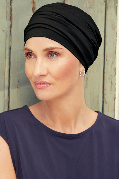 Turbante Nomi - Cuffia in cotone Supima - nero 1490-0657